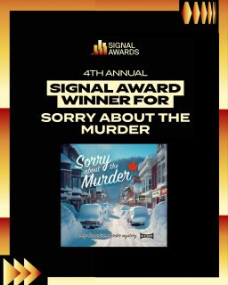 We promise no crimes were committed — unless award-winning storytelling counts! 🏆 @sorryaboutthemurder just won five @signalawards ! Thank you to all of our listeners and to everyone who voted! Congratulation to all the winners.
Awards:
• 2025 Listeners’ Choice
• Best Voice Acting – Silver
• Best Writing (Comedy) – Silver
• Best Indie Podcast – Bronze
• Best Writing – Bronze
• Best Scripted Fiction – Bronze